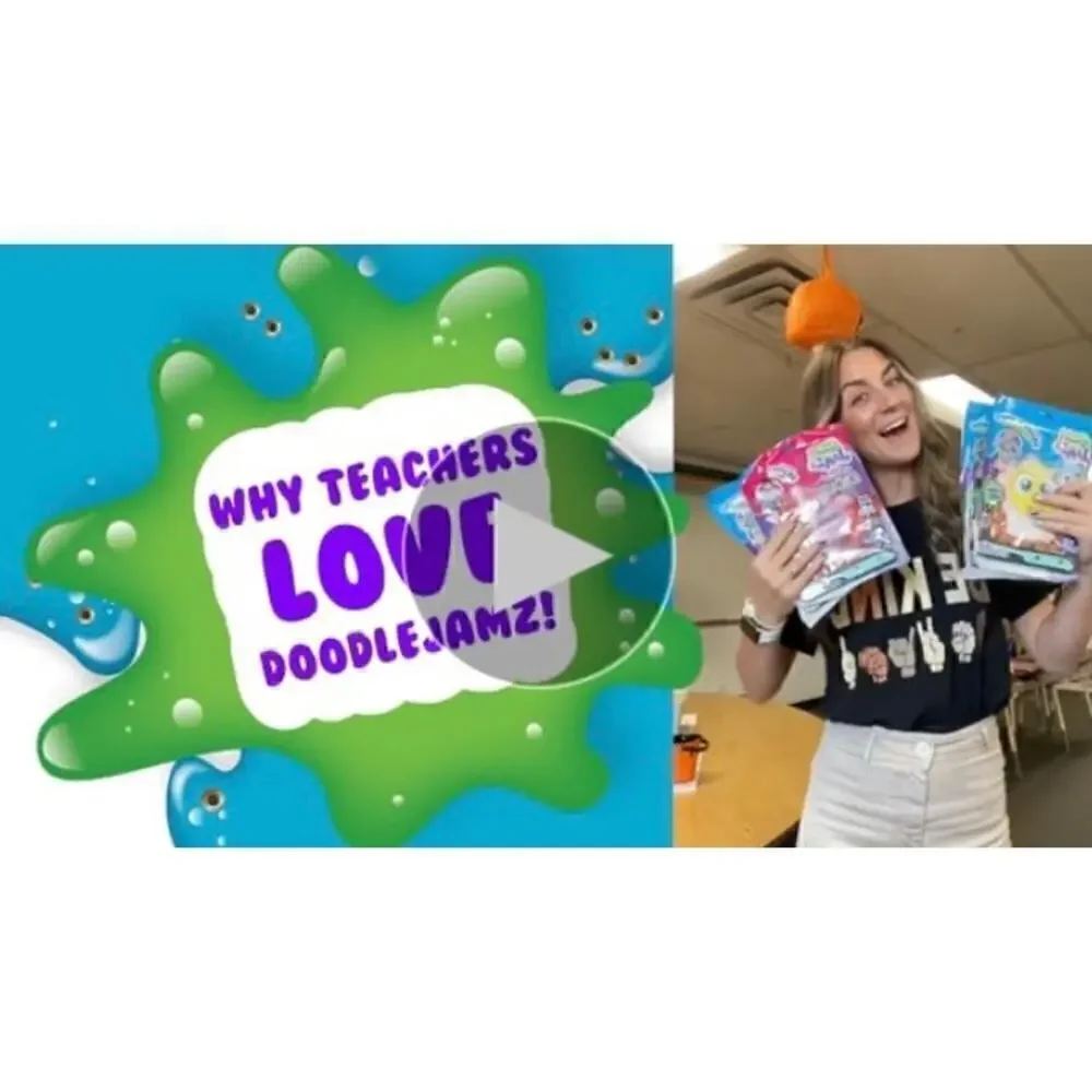 DoodleJamz JellyPics Sensory Drawing Pads Filled‎ w/Non-Toxic Squishy Beads& Gel